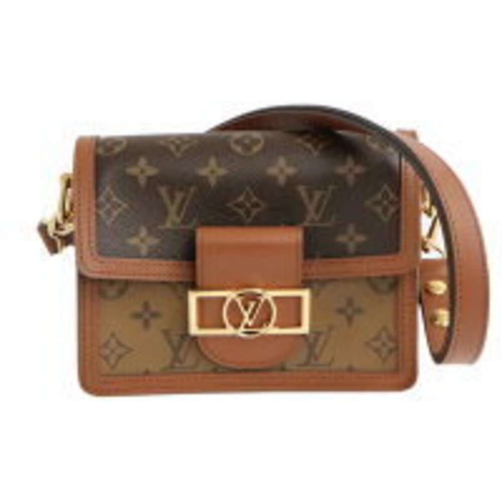 Louis Vuitton Monogram Reverse Dauphine Shoulder Bag Brown Handbag
